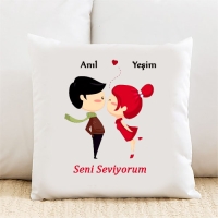Seni Seviyorum Kişiye Özel Yastık Kılıfı Pi45