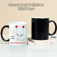 Seni Seviyorum Kişiye Özel Sihirli Kupa Pi33