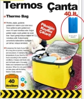 Termos Çanta - Piknik Çantası Buz Aküsü Hediyeli 40LT