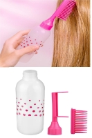 Yatay Model 150ML Saç Boyası Fırçası Taraklı Boş Şişe Aplikatör Boyama Şampuan Saç Yağı Bakım Tarağı