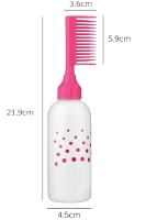Yatay Model 150ML Saç Boyası Fırçası Taraklı Boş Şişe Aplikatör Boyama Şampuan Saç Yağı Bakım Tarağı
