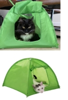 Yeşil Pet Çadırı Pet Hut Kedi ve Köpek Evi İç- Dış Mekan Katlanır Pet Kulubesi