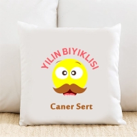 Yılın Bıyıklısı Kişiye Özel Yastık Kılıfı Pi71