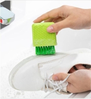 2 in 1 Silikonlu Ovma Fırçası - Ayakkabı Gömlek İç Çamaşırı Fırçası