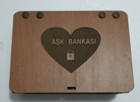 Aşk Bankası Ahşap Hediye Kutusu Sevgiliye Hediye
