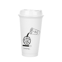 Kahve Bardağı - Kapaklı Beyaz 473 ml