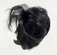 Siyah Renk Düz Model Hazır Telli Saç Şeklinde Peruk Postiş Toka