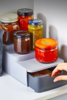 Compact Çekmeceli Organizer Mutfak Kavanoz Standı - Bitki Çayı Düzenleyici