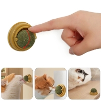 Duvara Yapışan Dönen Kedi Nanesi Cat Mint Oyun Topu Doğal Catnipli Kedi Oyuncağı