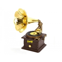 Gramofon Şeklinde Takı Çekmeceli Müzik Kutusu - 1