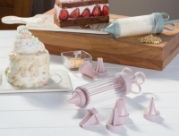 Krema Pompası Seti -Pasta Kek Süsleme Krema Şekillendirme Aparatı Seti