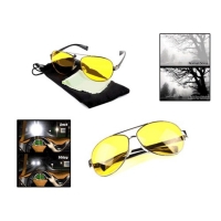 Metal Çerçeveli Anti Far Gece Görüş Gözlüğü (Damla Modeli)