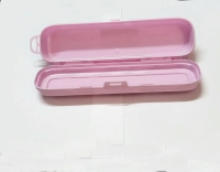 Pembe Multi Renkli Kapaklı Kalemlik Kutusu -Çanta İçi Saklama - Diş Fırçası - Makyaj Fırçası Kutu