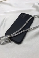Telefon Charmı Gümüş Taşlı Telefon Bileklik Askısı